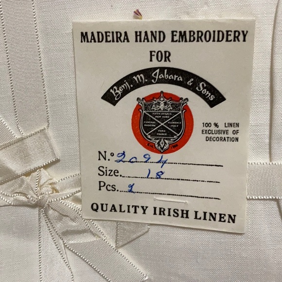 (8) Benj. M. Jabara Madeira Quality Irish Linen - Picture 4 of 7